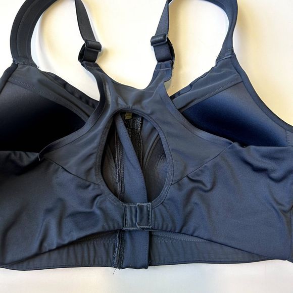 Calia By Carrie Underwood Go All Out Zip Front Sports Bra Size 36D Ardosia Slate - Picture 7 of 15
